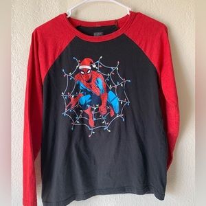Boys Christmas Spiderman Long Sleeve Shirt